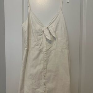 Abercrombie & Fitch Cream Dress with Bow Accent